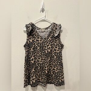 Leopard Print Sleeveless Top by perfect peach